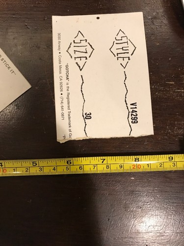 GOTCHA Surfboards Clothing Tag Neon 80's Shark Flag Logo Vintage Surfing STICKER