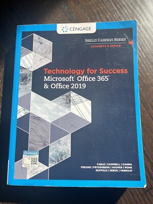 Technology for Success Microsoft Office 365 2019 Shelly Cash man Concepts