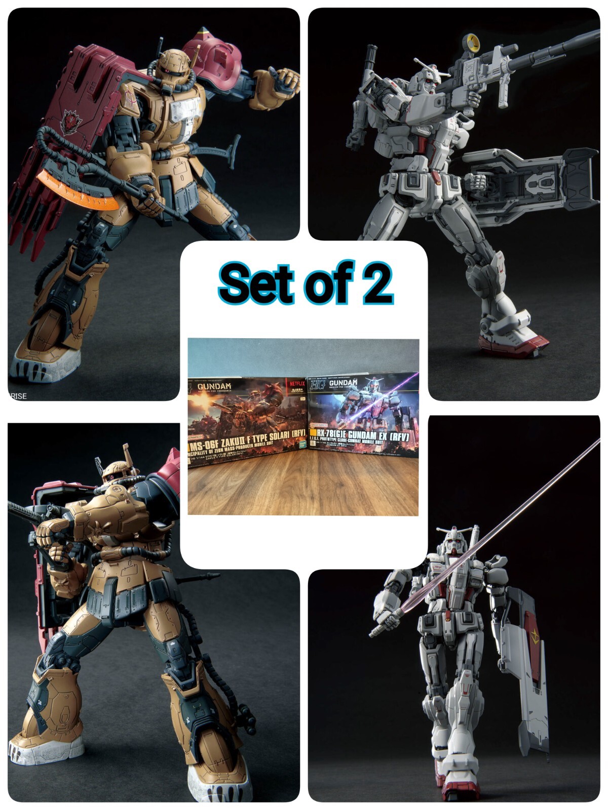 HG 1/144 Gundam EX(Requiem of Revenge) & HG 1/144 Zaku II F