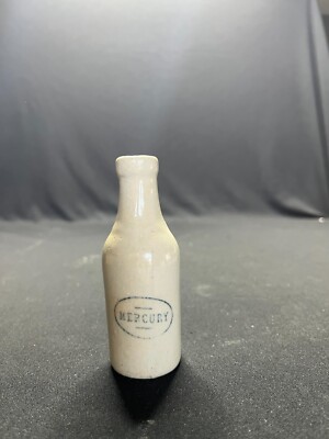 Vintage 4'' Miniature Stoneware Crock Bottle MERCURY - Red Wing
