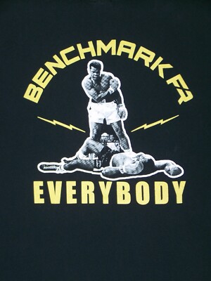 Benchmark VS Everybody  Adult XL T-Shirt Black Boxing Graphic Crew Neck Mens T
