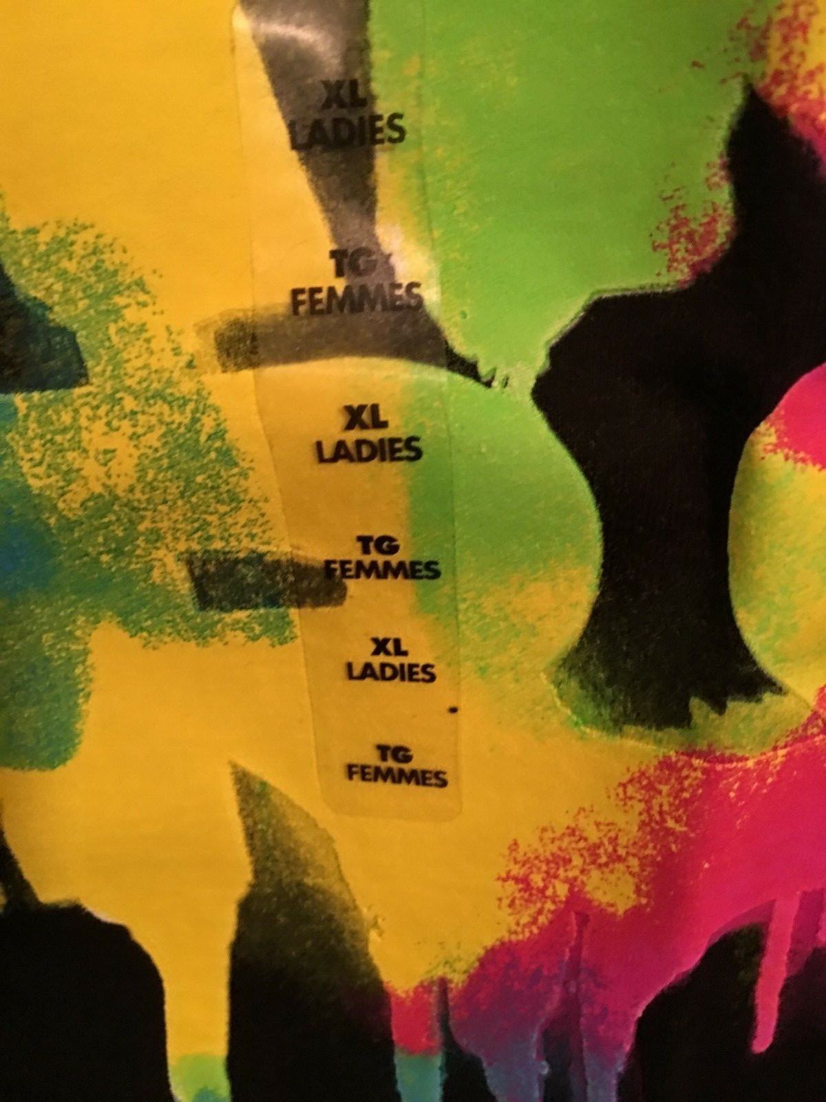 New In Package Retired Star Wars T-Shirt Ladies XL Disney Store Neon & Black