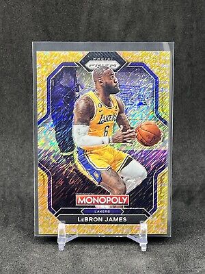 2023 Prizm Monopoly All Stars Lebron James Gold Money Shimmer #’d /500 LA Lakers