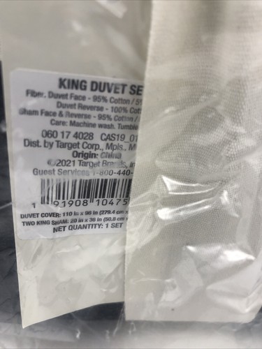 Casaluna King Duvet Set Black Cotton/ Cashmere