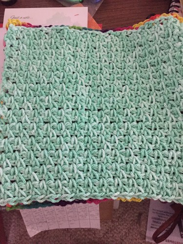 crochet dishcloths cotton Multi Colored