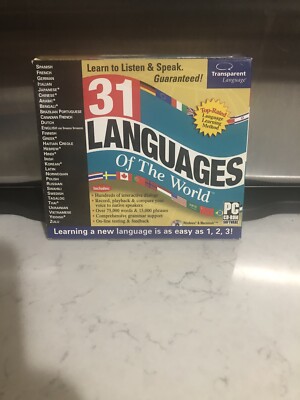 Learn to listen and speak 31 languages of the world PC CD-ROM