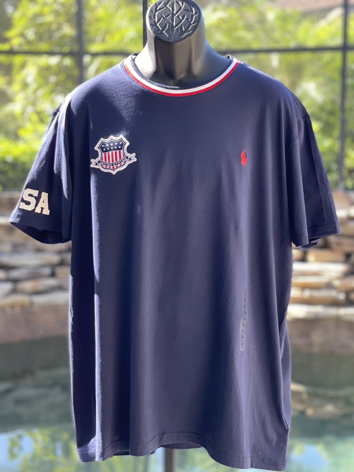 Polo Ralph Lauren Men's USA T-Shirt 2XL Blue - New with Tags