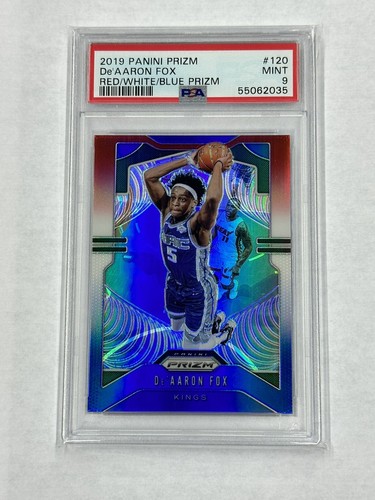 2019 Panini Prizm #120 DeAaron Fox~ Red/White/Blue Prizm