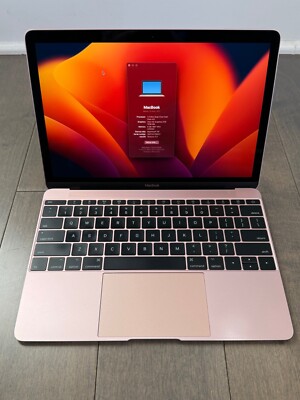 Apple MacBook 12'' Rose Gold Laptop, 256gb Flower Case Bundle (2017, MNYM2LL/A)