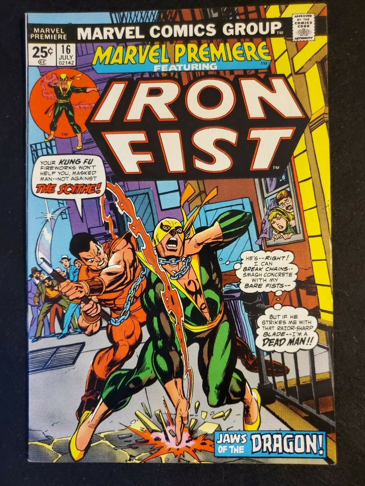 1974 MARVEL PREMIERE 16 IRON FIST 2nd APPEARANCE ORIGIN w MARVEL
