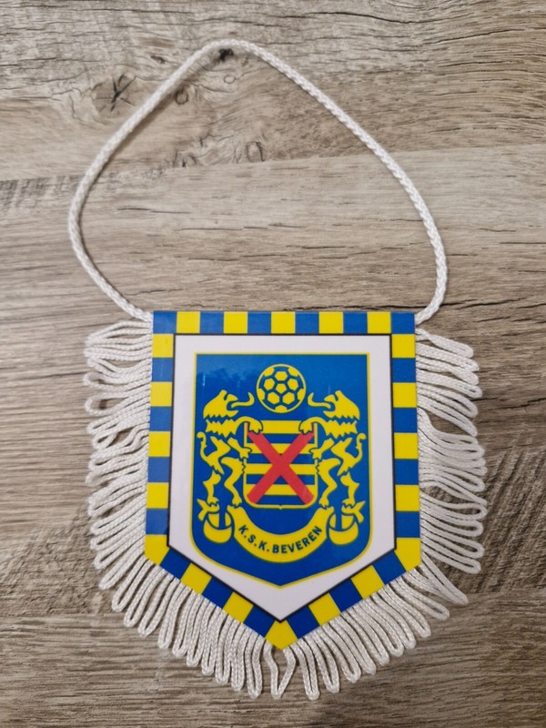 Fanion  Wimpel Pennant Banderin 9x11cm Ksk Beveren (Belgique)