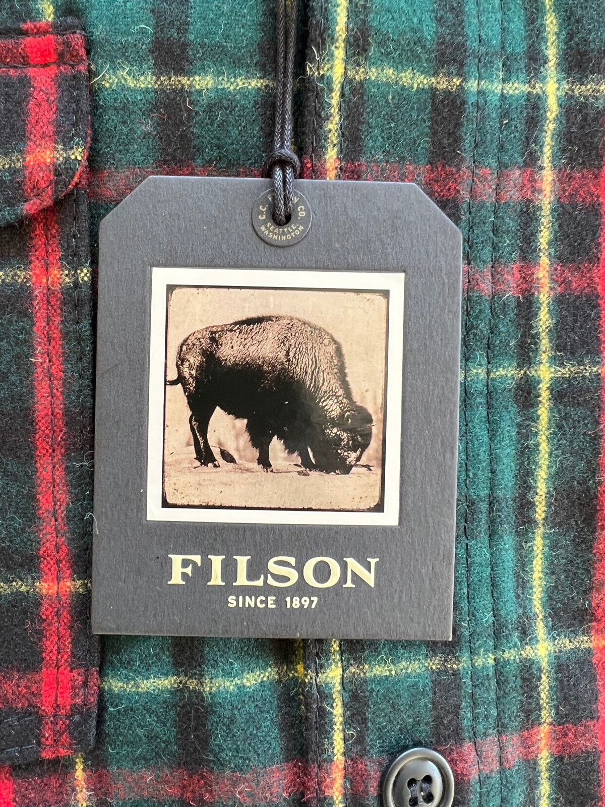 Pre-owned Filson Mens  100% Mackinaw Wool Plaid Jac Button Shirt Medium $350 In Multicolor