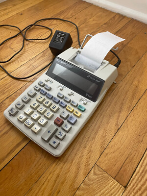 Sharp EL-1750V 12 Digit 2-Color Printing Calculator Adding Machine With Cable