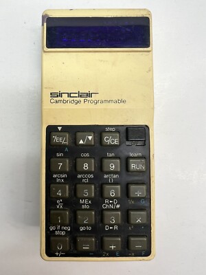 Vintage Sinclair Cambridge Scientific Programmable Calculator With Case, 1970s