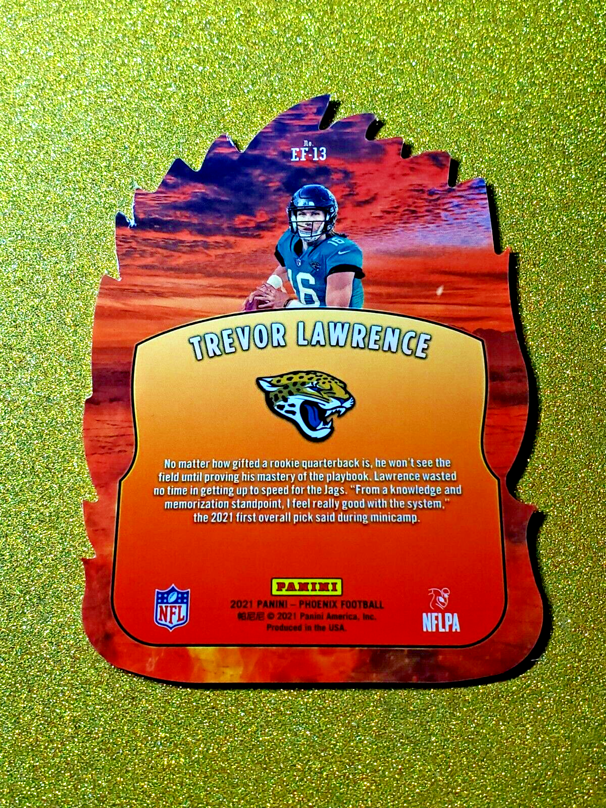TREVOR LAWRENCE 2021 Panini Phoenix EN FUEGO Prizm Rookie Die-Cut RC #EF-13 SSP