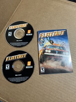 FLATOUT PC CD-ROM Bugbear Empire 2005 Used w/ Manual and 2 discs