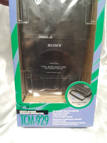 New Sony Pressman TCM-929 Desktop Cassette Voice Recorder