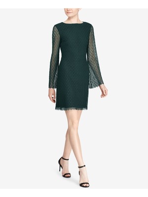 

Женское зеленое кружевное платье выше колена с вырезом выше колена RALPH LAUREN, Зеленый