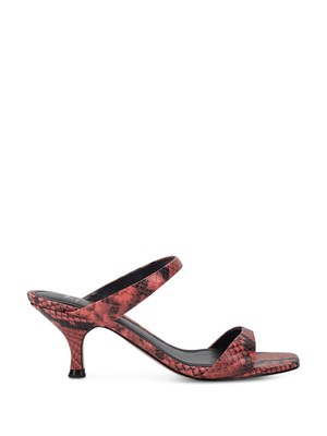 

Женские сандалии без шнуровки MARC FISHER Orange Coral Snakeskin Print Ltd Genia 6,5 M, Коралл, MLGENIA2
