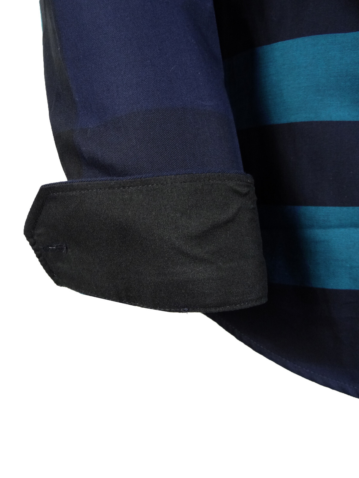 Designer Plaid Shirt Mens SLIM FIT Stretch NEW Stripe Button Up Casual Dress