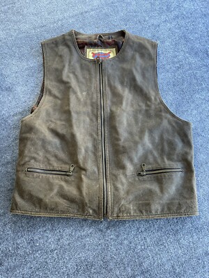 NWOT Unisex Leather Vest By Excelled Leather International, Size: Large, Lined