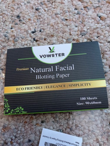 Vowster Premium Natural Facial Blotting Paper Lot Of 5 Total of 500 Sheets