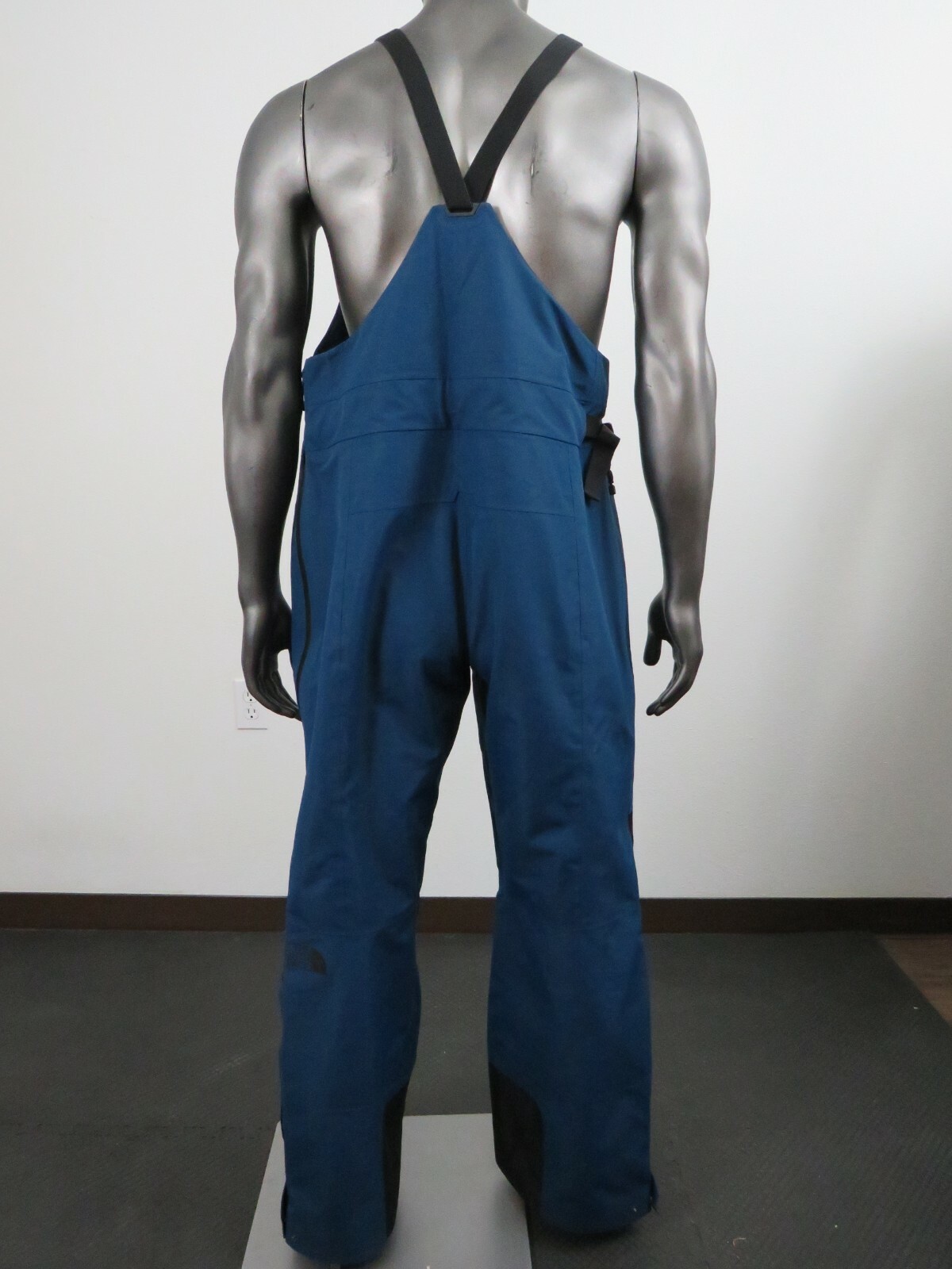 Pre-owned The North Face Mens  Ceptor Dryvent Waterproof Shell Ski Bibs Pants - Blue In Monterrey Blue / Tnf Black