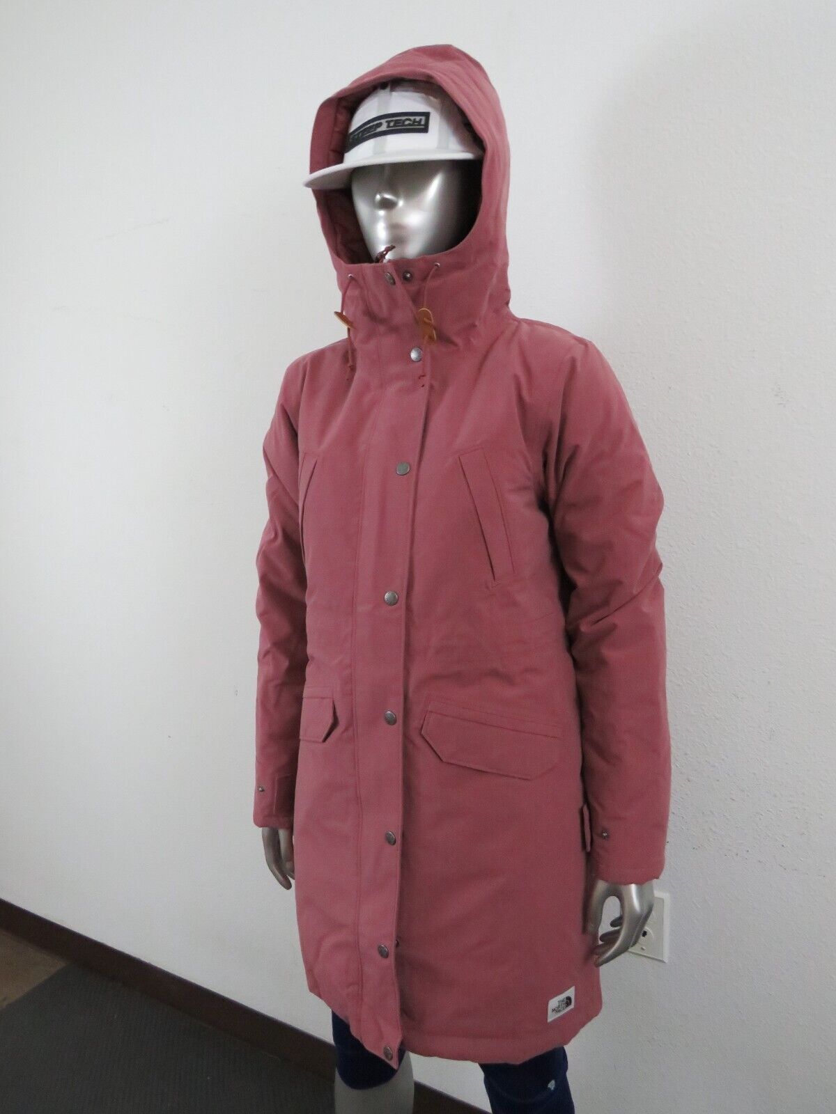 Pre-owned The North Face Womens  Tnf Snow Down Hooded Parka Warm Winter Jacket - Ginger In Wild Ginger