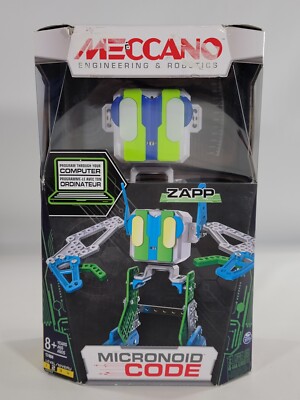 New Meccano Erector Micronoid Code Zapp Green Programmable Robot Building Kit