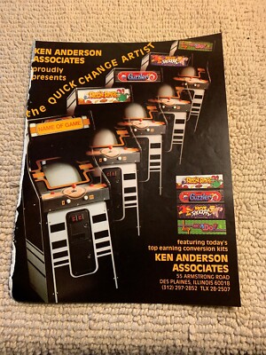 11- 8.5'' Roc N Rope Guzzler Mr Do Hot Shocker Arcade Video Game AD FLYER