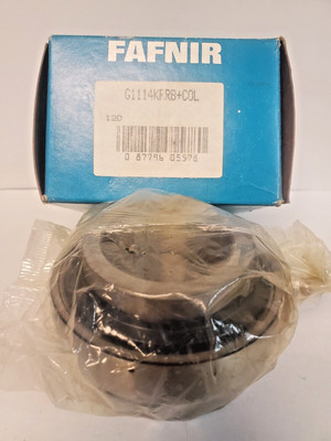 New FAFNIR G1114KRRB+COL* BALL INSERT BEARING*CYLINDRICAL BORE*1-7/8'' ID''NIB''