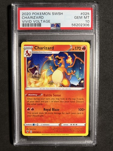 🔥 Pokemon PSA 10 Vivid Voltage Gem Mint Charizard Non Holo