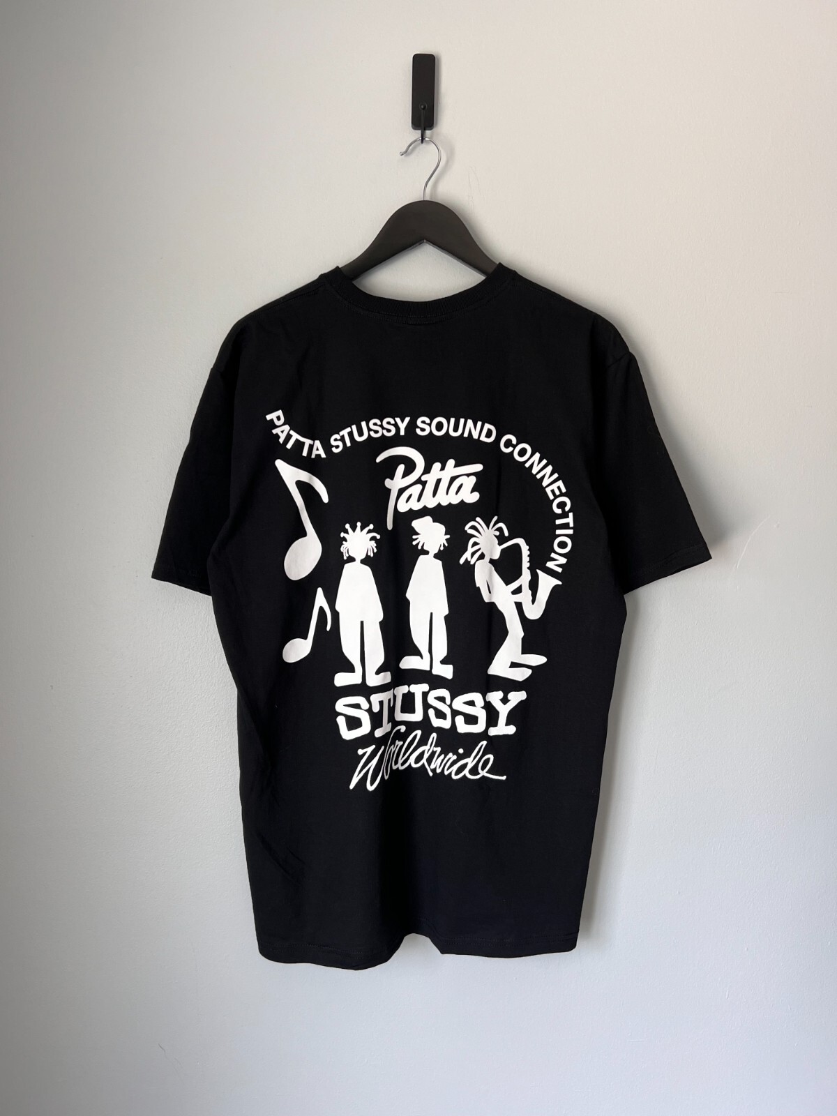Patta Stussy Sound Connection Tee - Size Large - Black - NEW Patta Stussy Sound Connection Tee - Size Large - Black - NEW