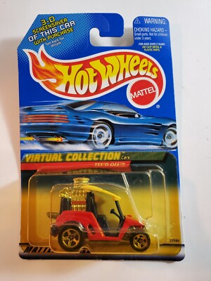 1999 Hot Wheels Virtual Collection Cars TEE'D OFF #117 Golf Cart