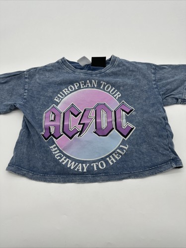 Ac/dc T-Shirt Youth Unisex Size 8-9 Graphic Print Music Zara Ac/dc T-Shirt Youth Unisex Size 8-9 Graphic Print Music Zara