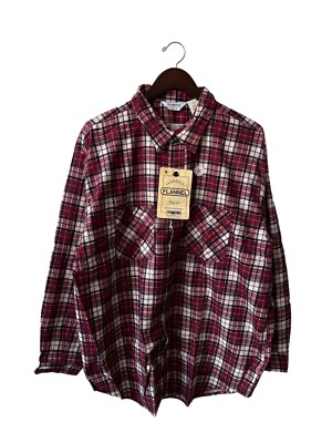 vintage five brother dakota plaid flannel shirt mens size 3XL NOS NWT 80s USA