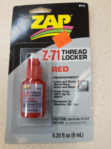 ZAP Z-71 THREAD LOCKER RED PERMANENT NEW IN PACKAGE | eBay
