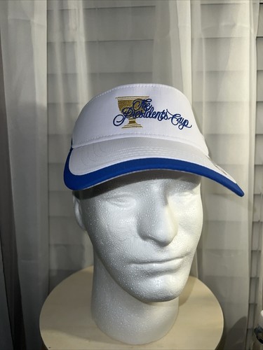 The Presidents Cup Golf Visor by AHEAD Adjustable Blue White Discover PGA LIV