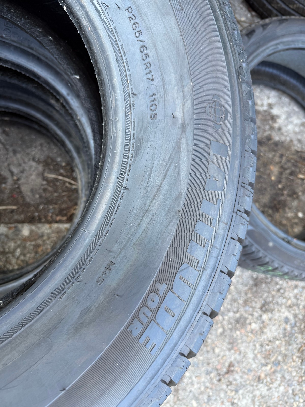 New 265 65 17 Michelin, Latitude Tour, M+S, 110S, x1 Singles (F1_tyres) L1828