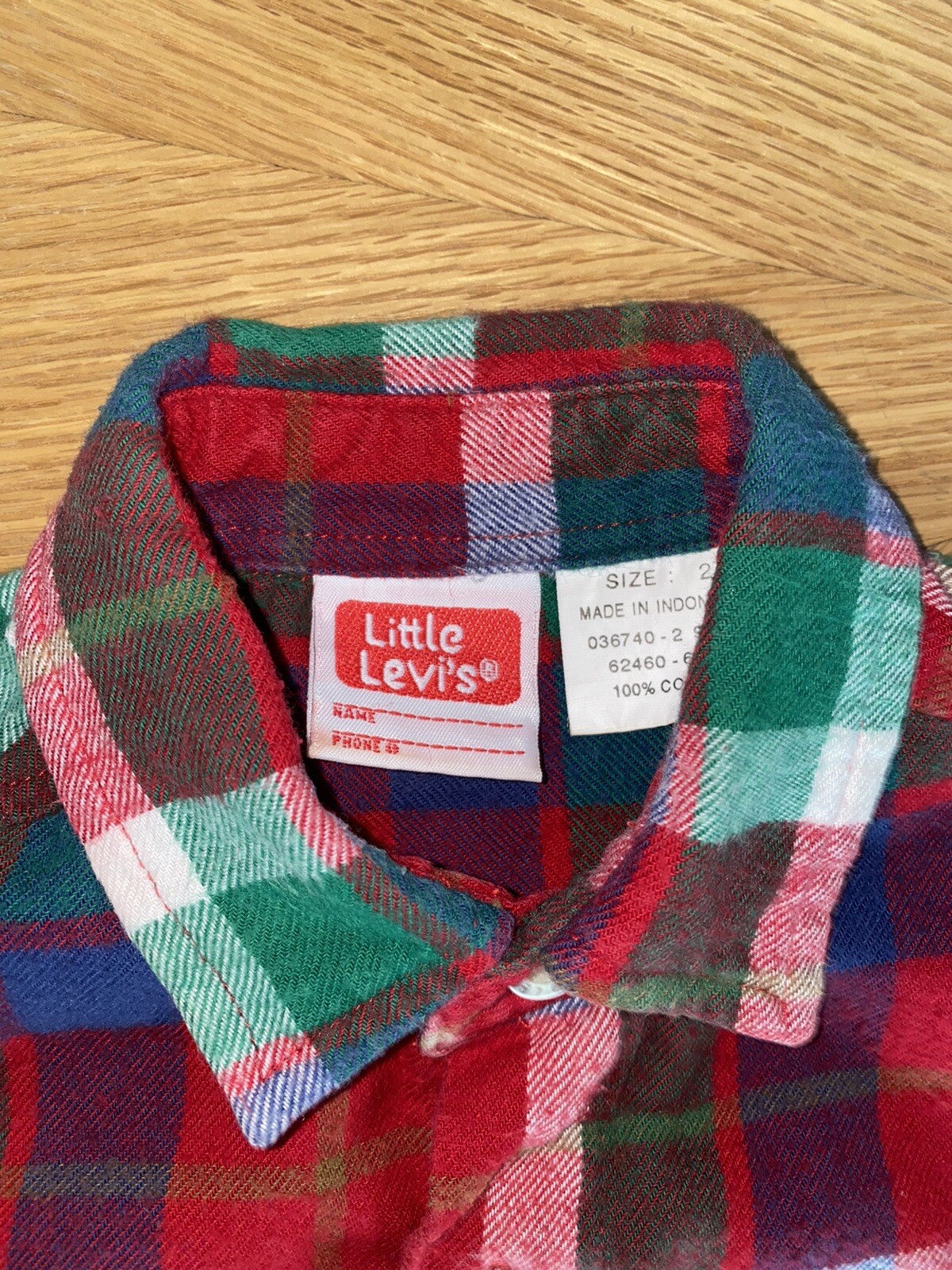 Vintage Levis Red Plaid Flannel Shirt 