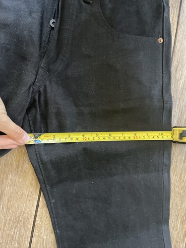 RRL 512 RRL JEANS MEN'S STRAIGHT LEG MITSUI ART RIGID RAW BLACK DENIM SIZE 32