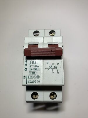 Klockner Moeller FAZ-G16A-2 Circuit Breaker 2POLE 220/380VAC 16A