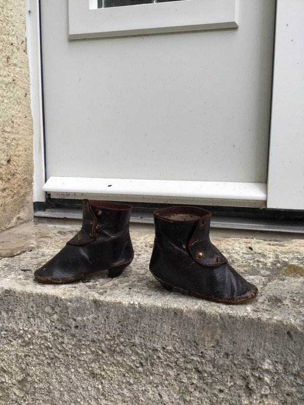 Paire De Bottines Pour PoupÃ©Es Anciennes Jumeau, Bru, Steiner, Sfbj