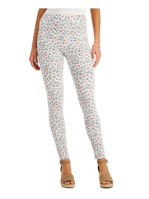 Женские серые эластичные обтягивающие леггинсы с животным принтом STYLE & COMPANY XS