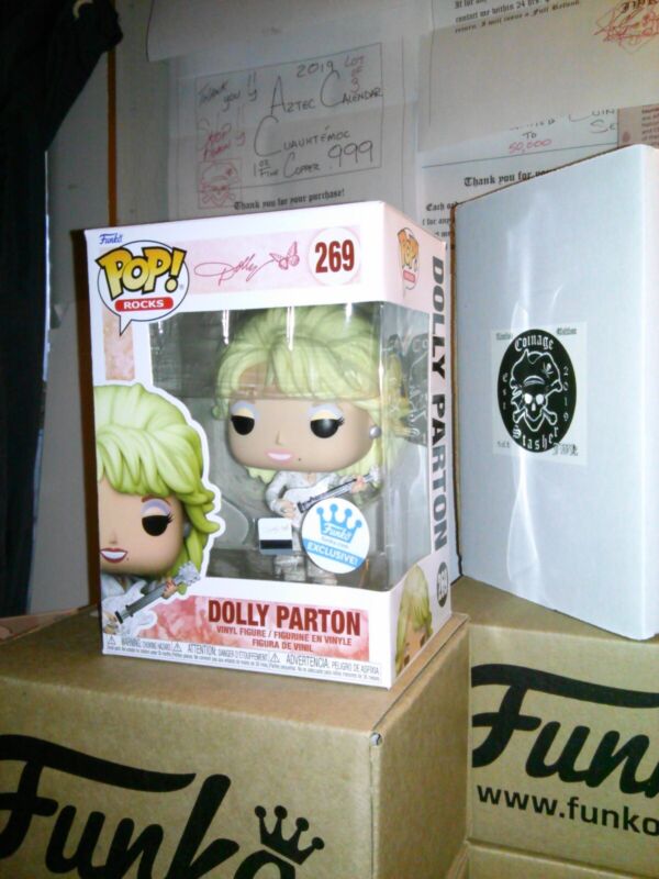 Funko Pop! *FREE Protector* DOLLY PARTON w/Electric 269 *NEW*MINT/NM Funko Excl.