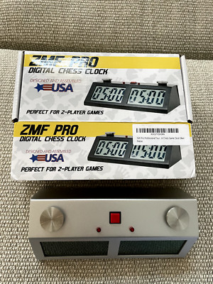 ZMF Pro Digital Chess Clock--Silver ( Opened Box)