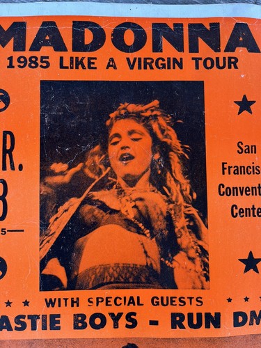 MADONNA AND BEASTIE BOYS 1985 , like a virgin tour poster