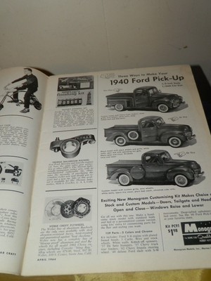 April, 1964 Car Craft Magazine-Street Style Deuce-Loads of Model Kit Ads!