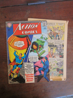 Action Comics #348 - Superman, Supergirl, Acid Master -hydrogen bomb -Silver Age