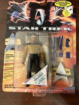 Star Trek Generations Geordi La Forge Action Figure Playmates 1994 Unopened